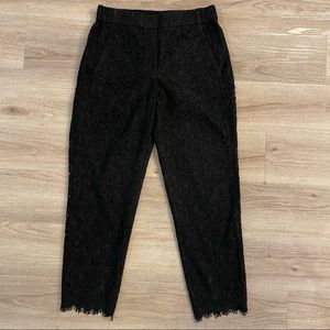 J. Crew Easy pant in black lace size 2
